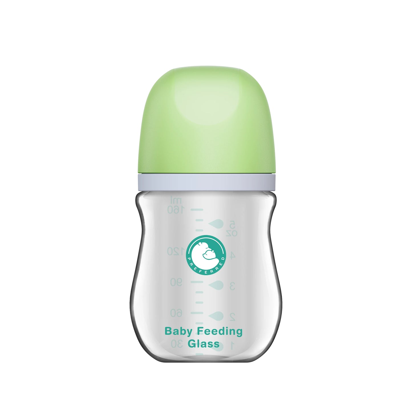 BPA-Free Glass Baby Bottle – Anti-Flatulence Newborn Feeding Bottle 90ml/160ml