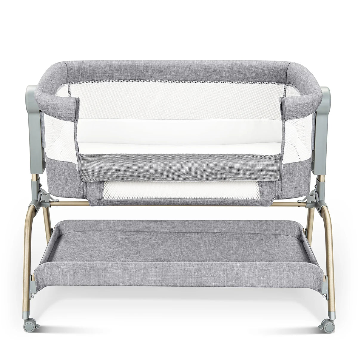 2025 Portable Baby Bassinet – Breathable Mesh Net Design Bedside Sleeper with Mattress Pad