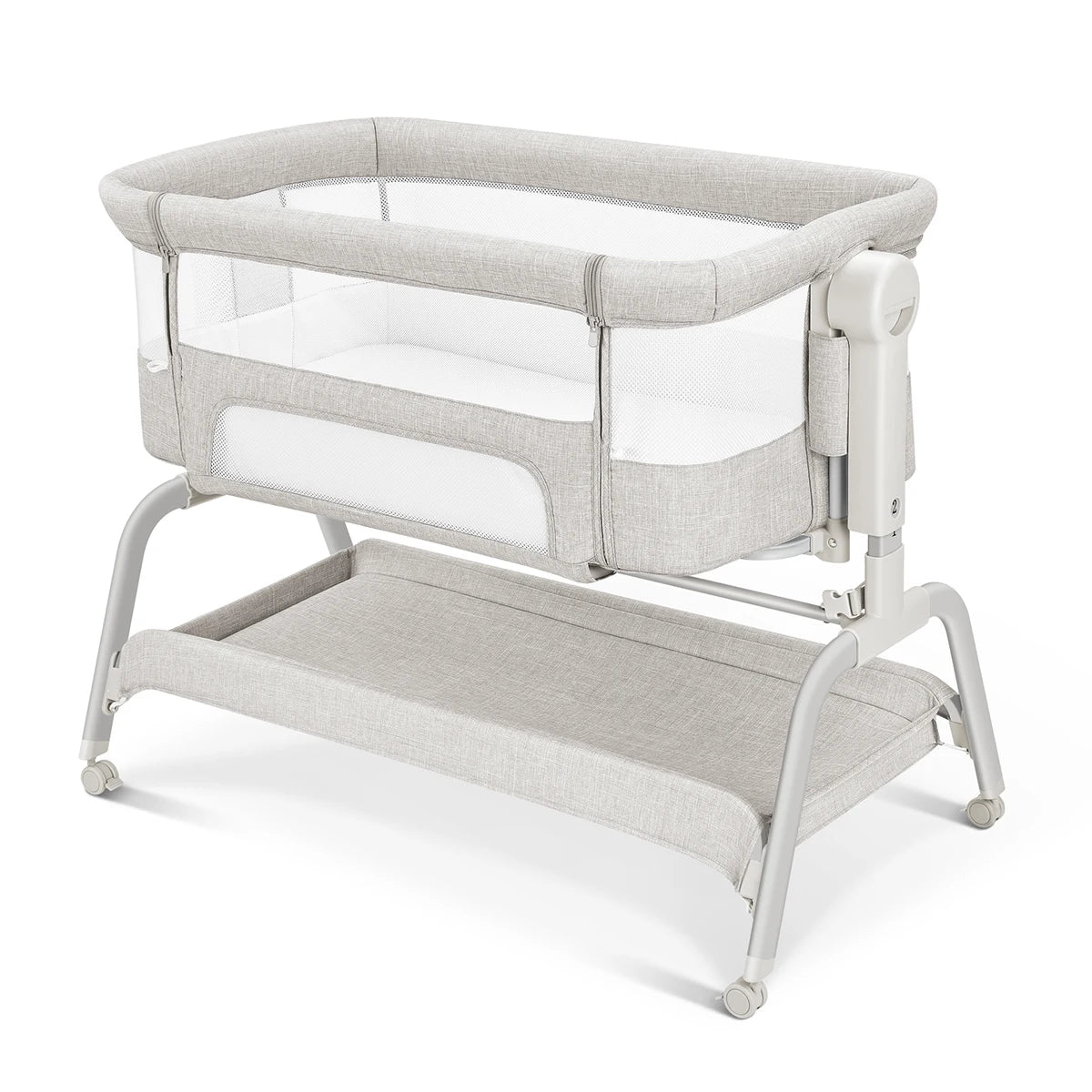 2025 Portable Baby Bassinet – Breathable Mesh Net Design Bedside Sleeper with Mattress Pad