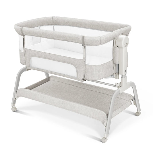 2025 Portable Baby Bassinet – Breathable Mesh Net Design Bedside Sleeper with Mattress Pad