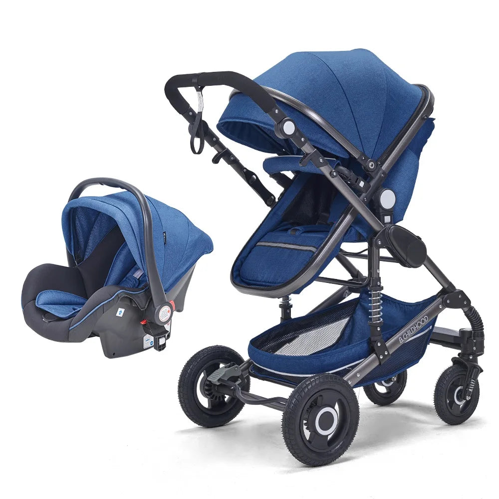 3-in-1 Multi-Functional Baby Stroller with Carrycot – Wholesale Baby Car Seat Carriage