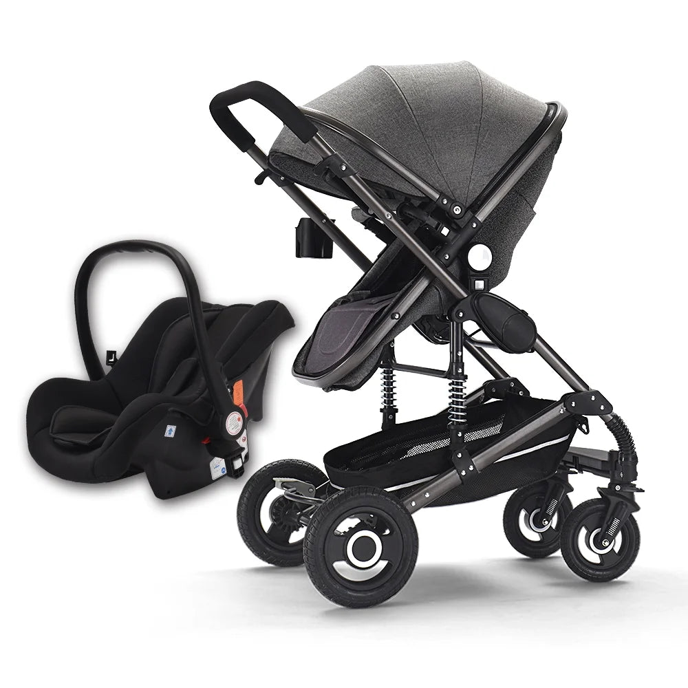 3-in-1 Multi-Functional Baby Stroller with Carrycot – Wholesale Baby Car Seat Carriage