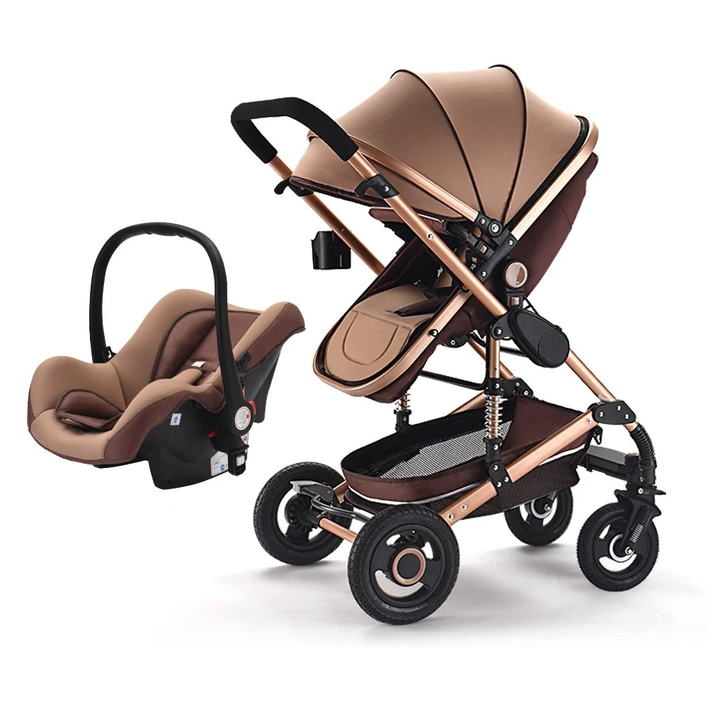 3-in-1 Multi-Functional Baby Stroller with Carrycot – Wholesale Baby Car Seat Carriage