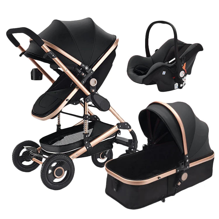 3-in-1 Multi-Functional Baby Stroller with Carrycot – Wholesale Baby Car Seat Carriage