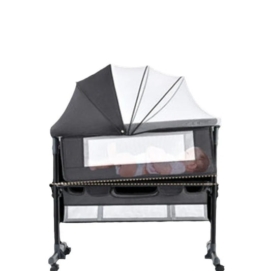 Portable Newborn Bassinet with Mosquito Net – Bedside Nursing Crib for Baby & Mother