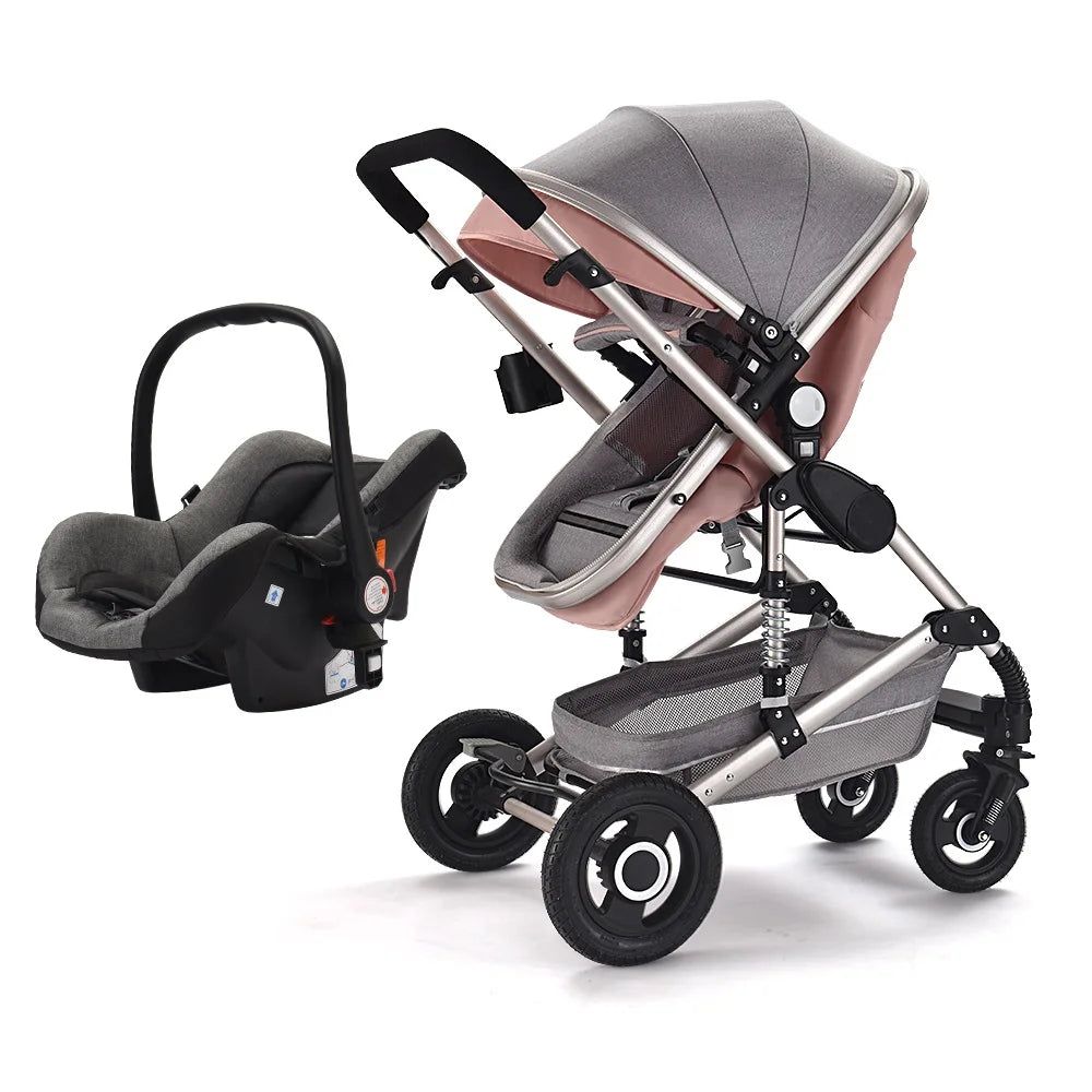 3-in-1 Multi-Functional Baby Stroller with Carrycot – Wholesale Baby Car Seat Carriage