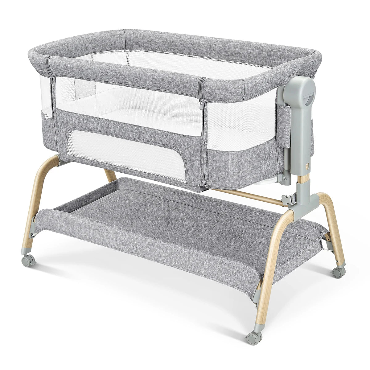 2025 Portable Baby Bassinet – Breathable Mesh Net Design Bedside Sleeper with Mattress Pad