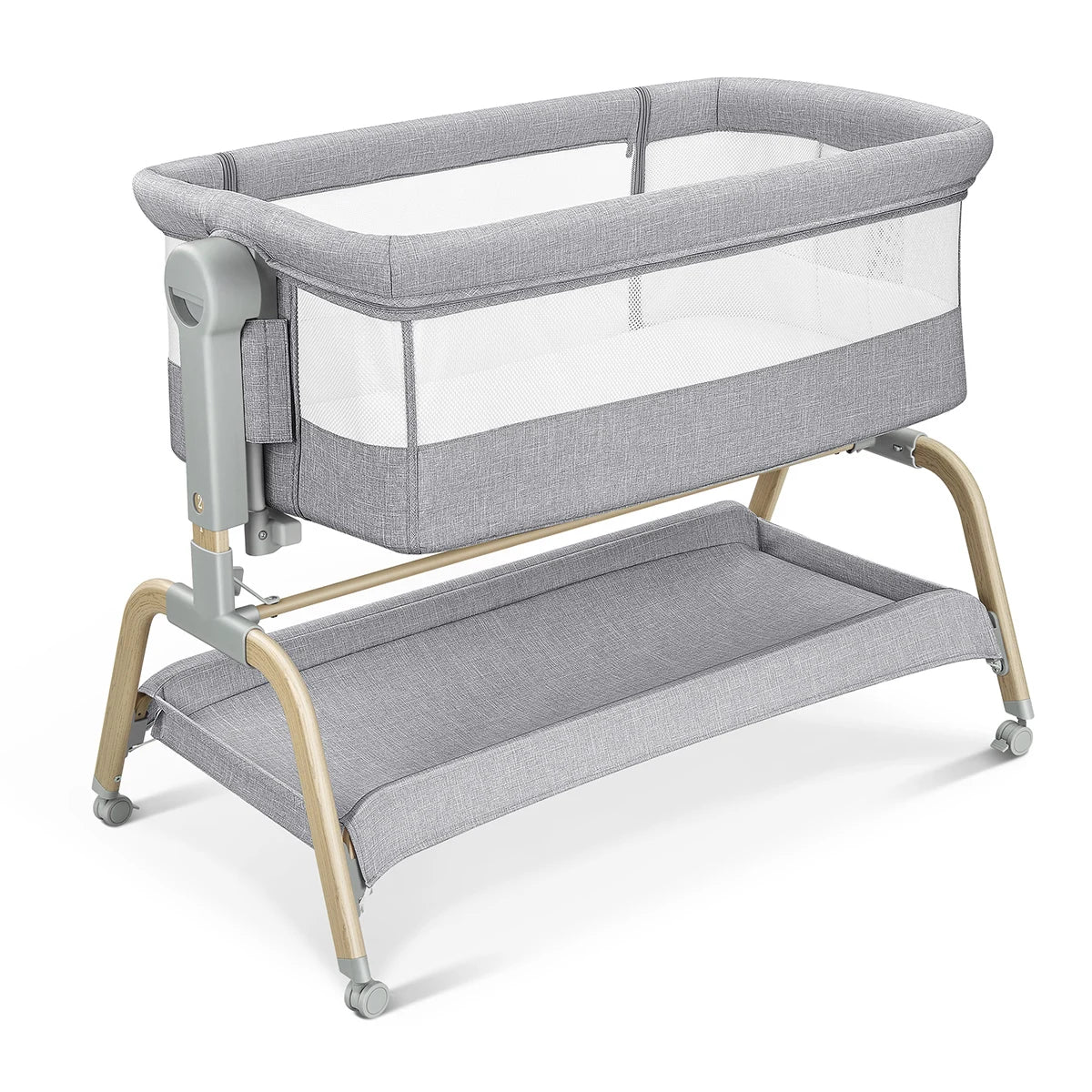 2025 Portable Baby Bassinet – Breathable Mesh Net Design Bedside Sleeper with Mattress Pad