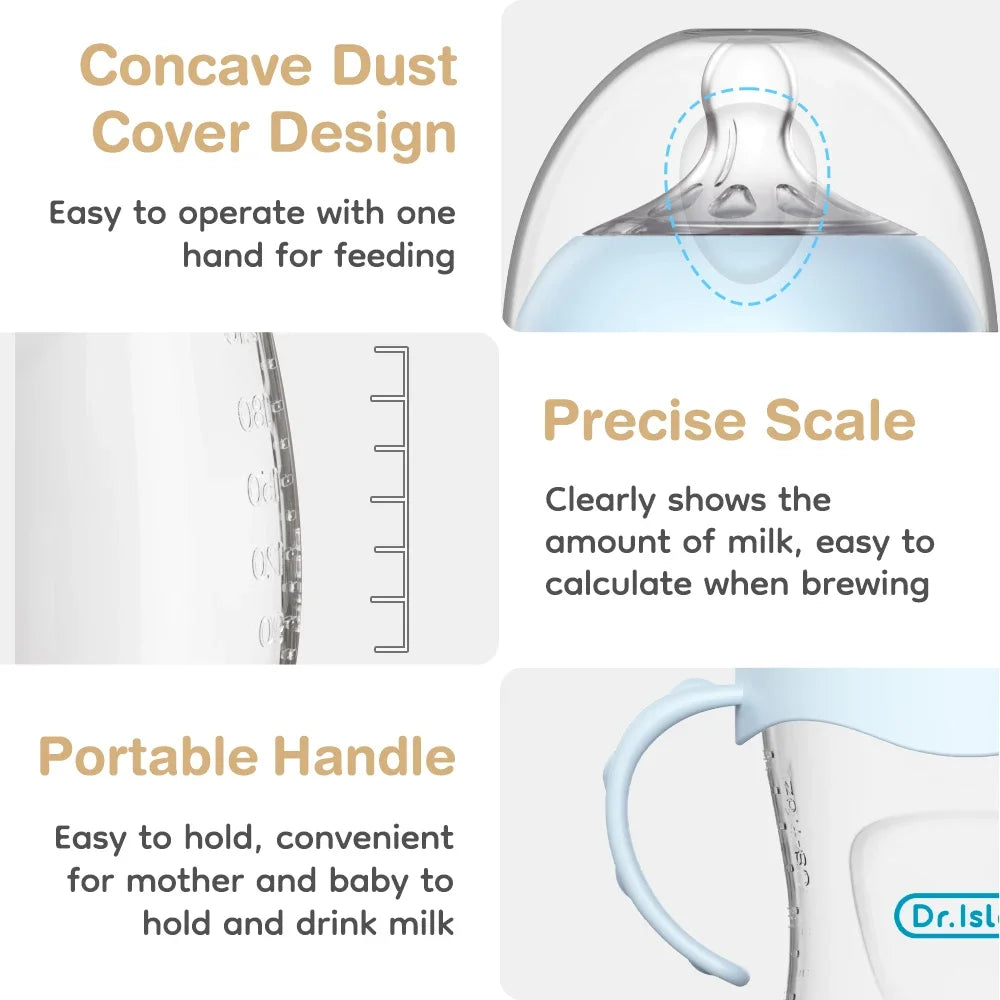 BPA-Free PP Baby Bottle with Handle – Newborn Feeding Bottle 150/240/330ml