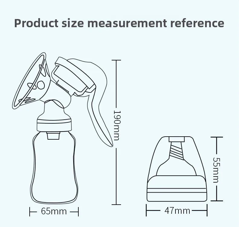 Manual Silicone Breast Pump – BPA-Free Piston Pump for Silent Breastfeeding & Milk Storage