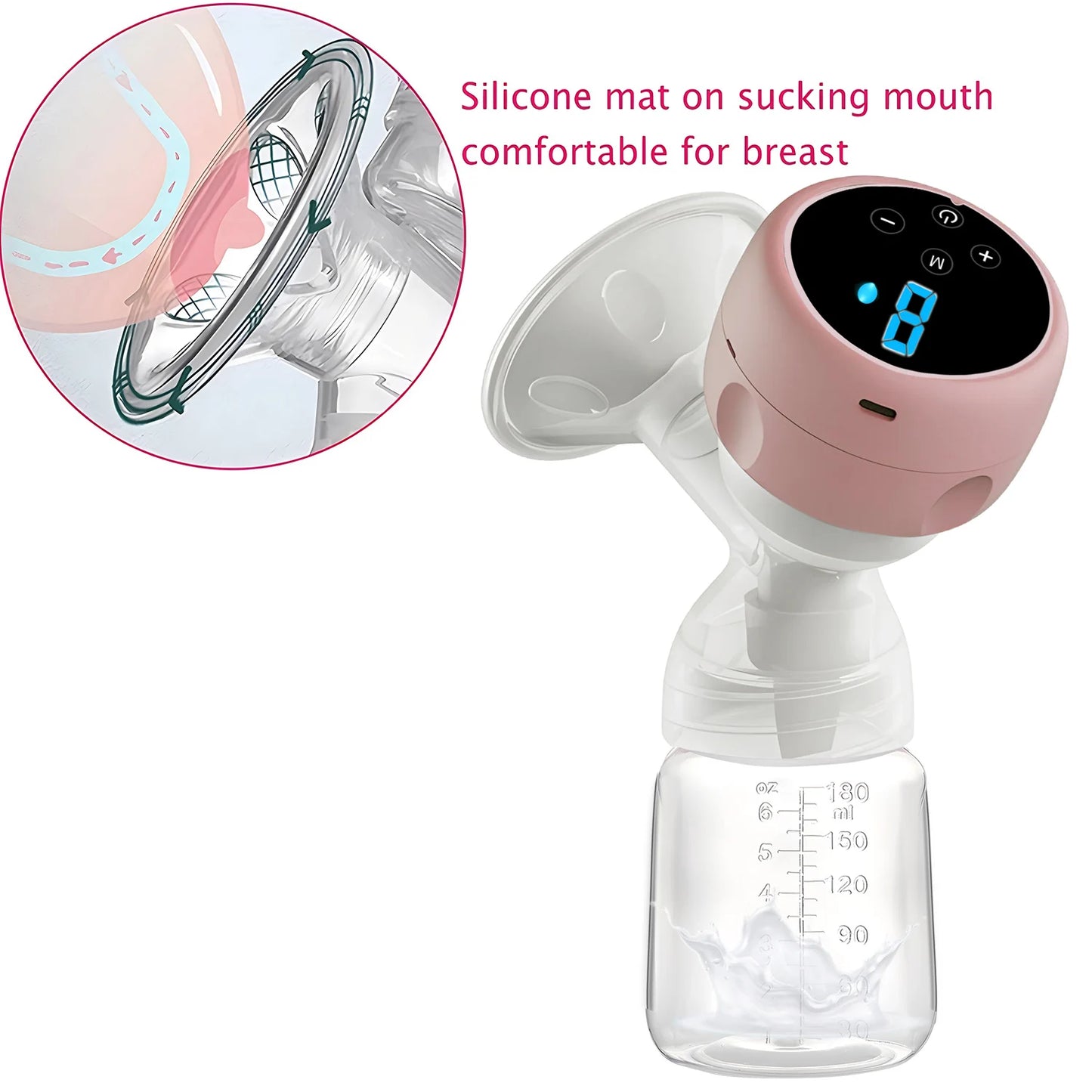 USB Rechargeable Electric Breast Pump – Intelligent High Suction Painless Postpartum Pump
