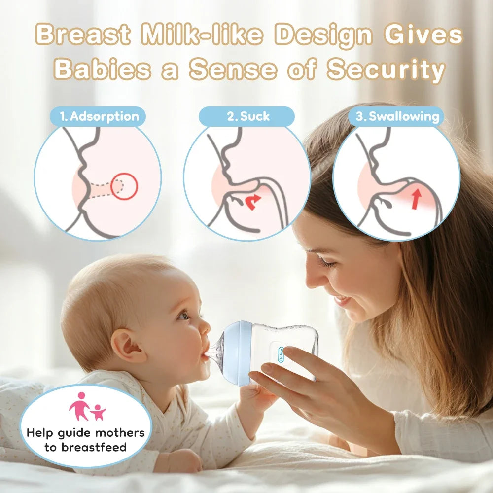 BPA-Free PP Baby Bottle with Handle – Newborn Feeding Bottle 150/240/330ml