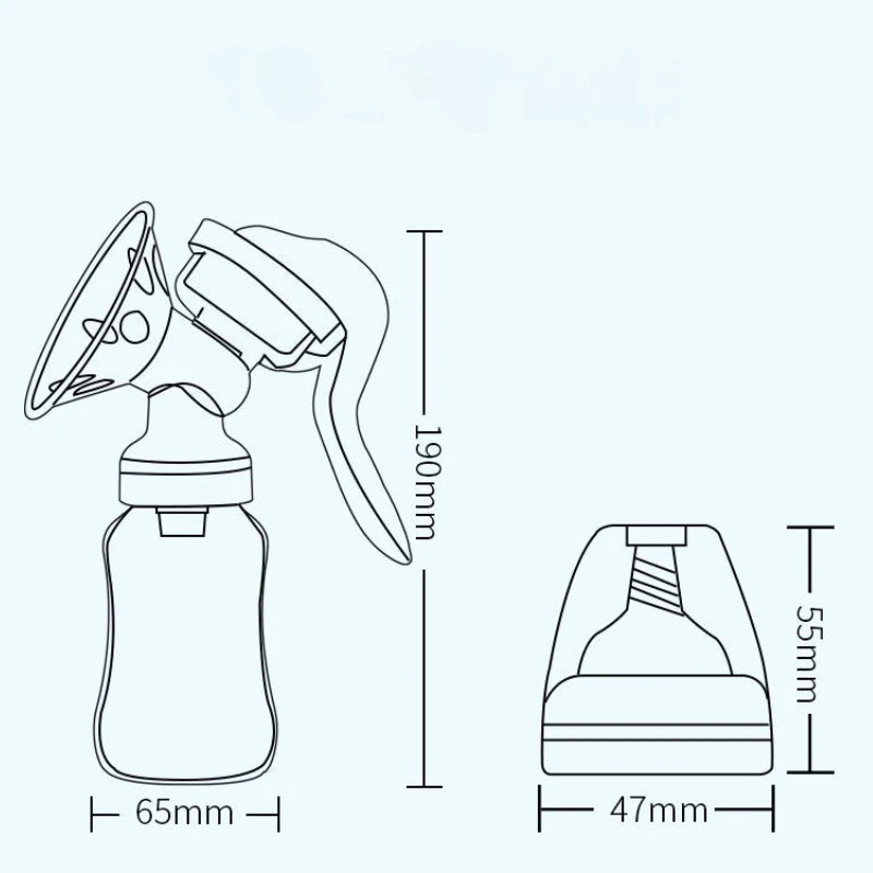 Manual Silicone Breast Pump – BPA-Free Piston Pump for Silent Breastfeeding & Milk Storage