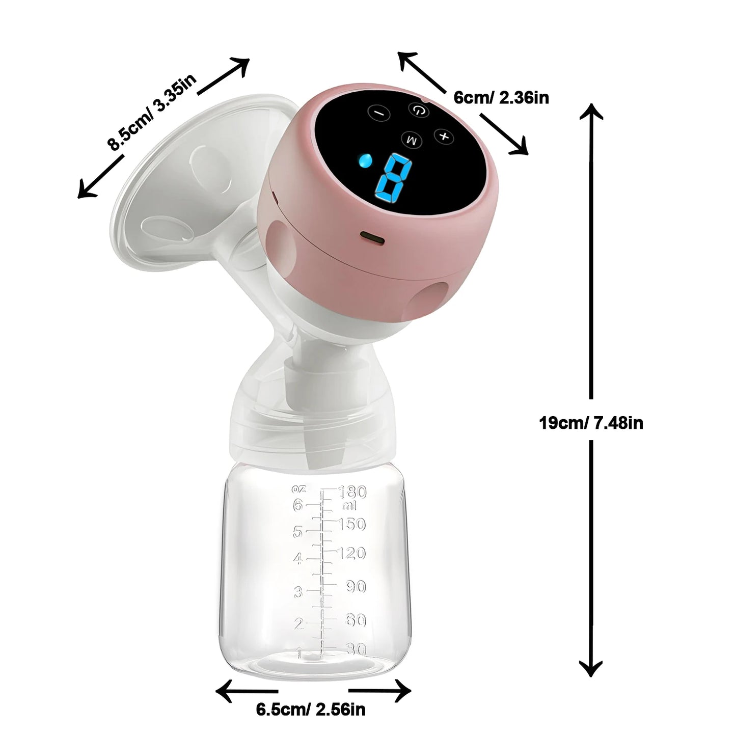 USB Rechargeable Electric Breast Pump – Intelligent High Suction Painless Postpartum Pump