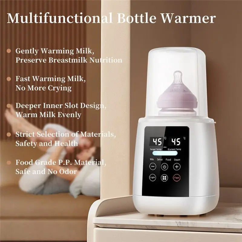 6-in-1 Thermostatic Bottle Warmer & Sterilizer – Multi-Function Home Breast Milk Warmer