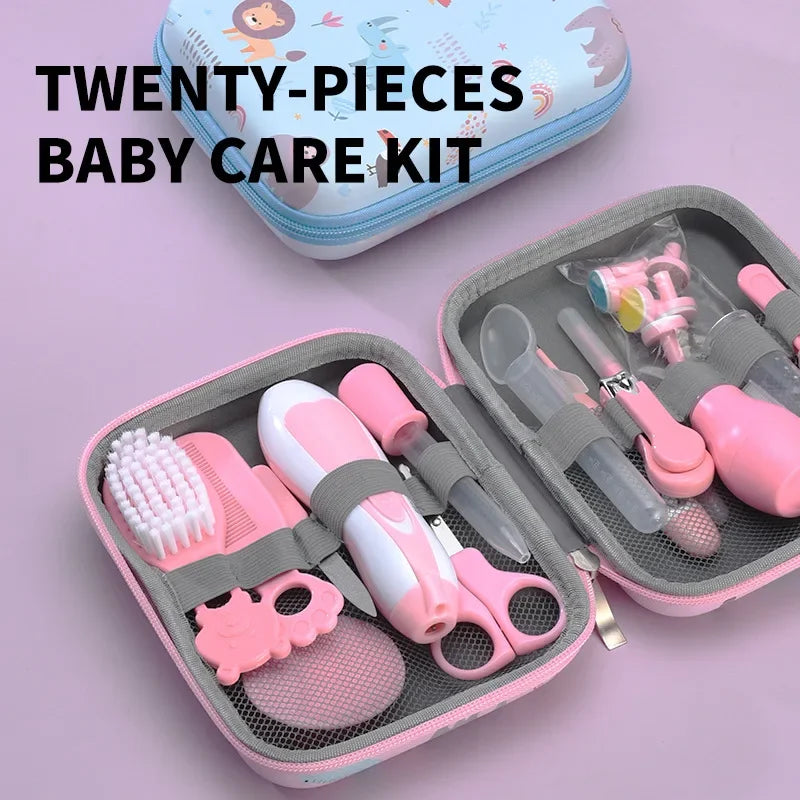 20-Piece Baby Healthcare & Grooming Kit – Complete Newborn Care Set with Nail Clipper & Nasal Aspirator