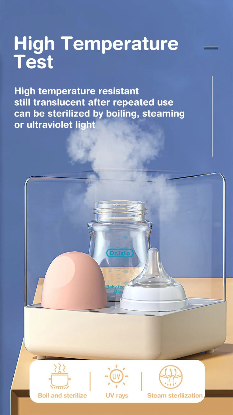 BPA-Free Glass Baby Bottle – Anti-Flatulence Newborn Feeding Bottle 90ml/160ml