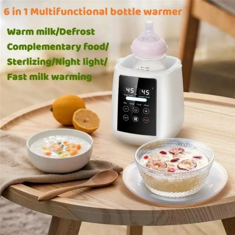 6-in-1 Thermostatic Bottle Warmer & Sterilizer – Multi-Function Home Breast Milk Warmer