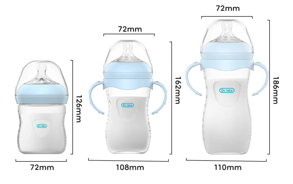BPA-Free PP Baby Bottle with Handle – Newborn Feeding Bottle 150/240/330ml