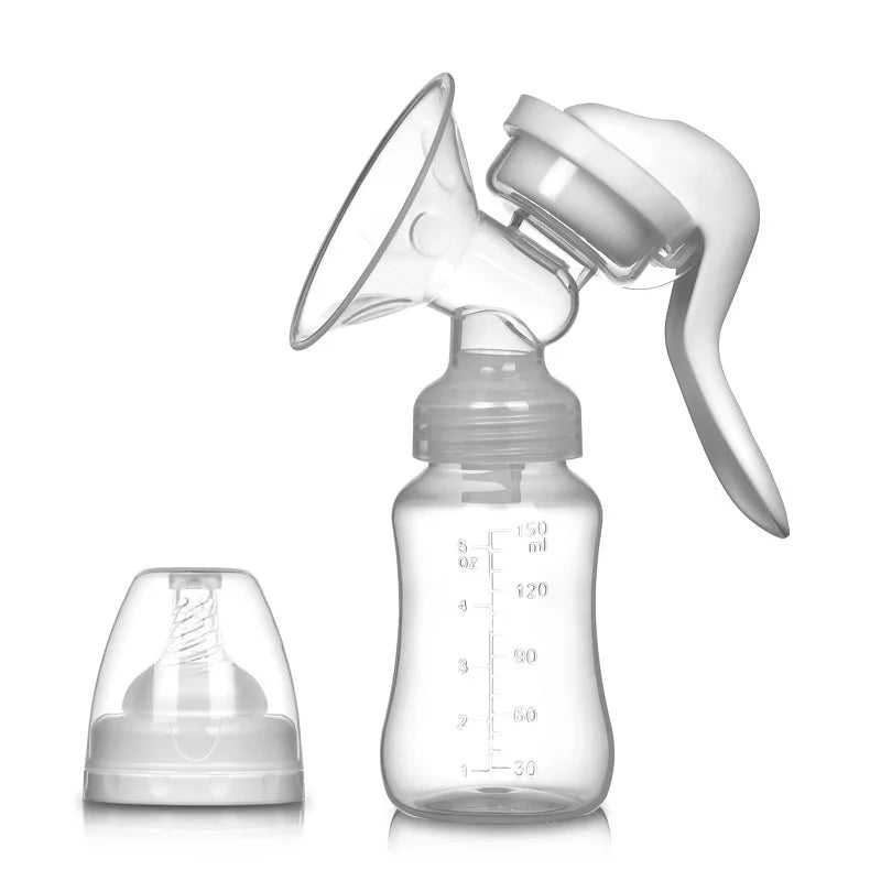 Manual Silicone Breast Pump – BPA-Free Piston Pump for Silent Breastfeeding & Milk Storage