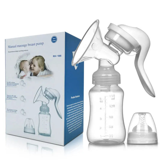Manual Silicone Breast Pump – BPA-Free Piston Pump for Silent Breastfeeding & Milk Storage