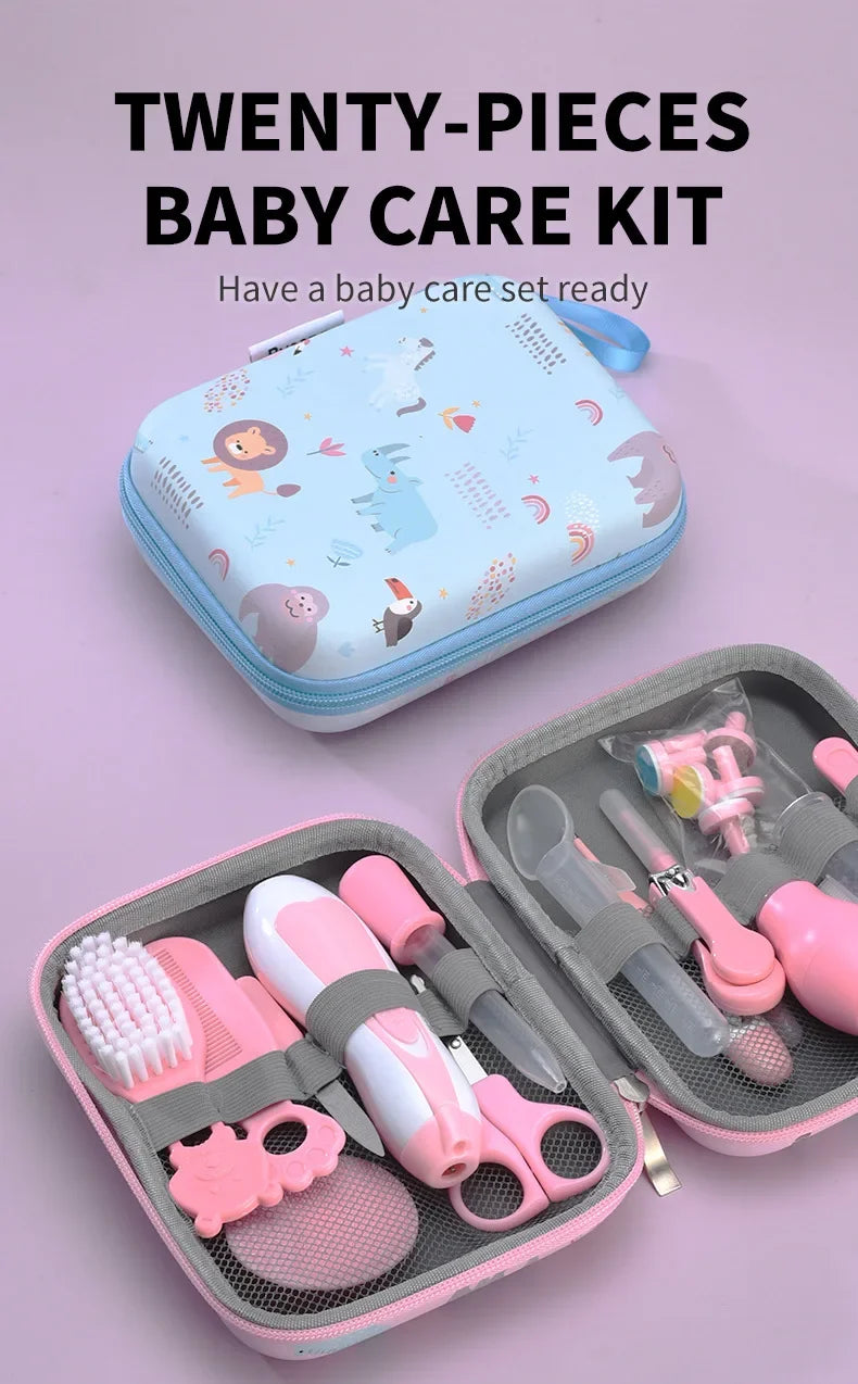 20-Piece Baby Healthcare & Grooming Kit – Complete Newborn Care Set with Nail Clipper & Nasal Aspirator