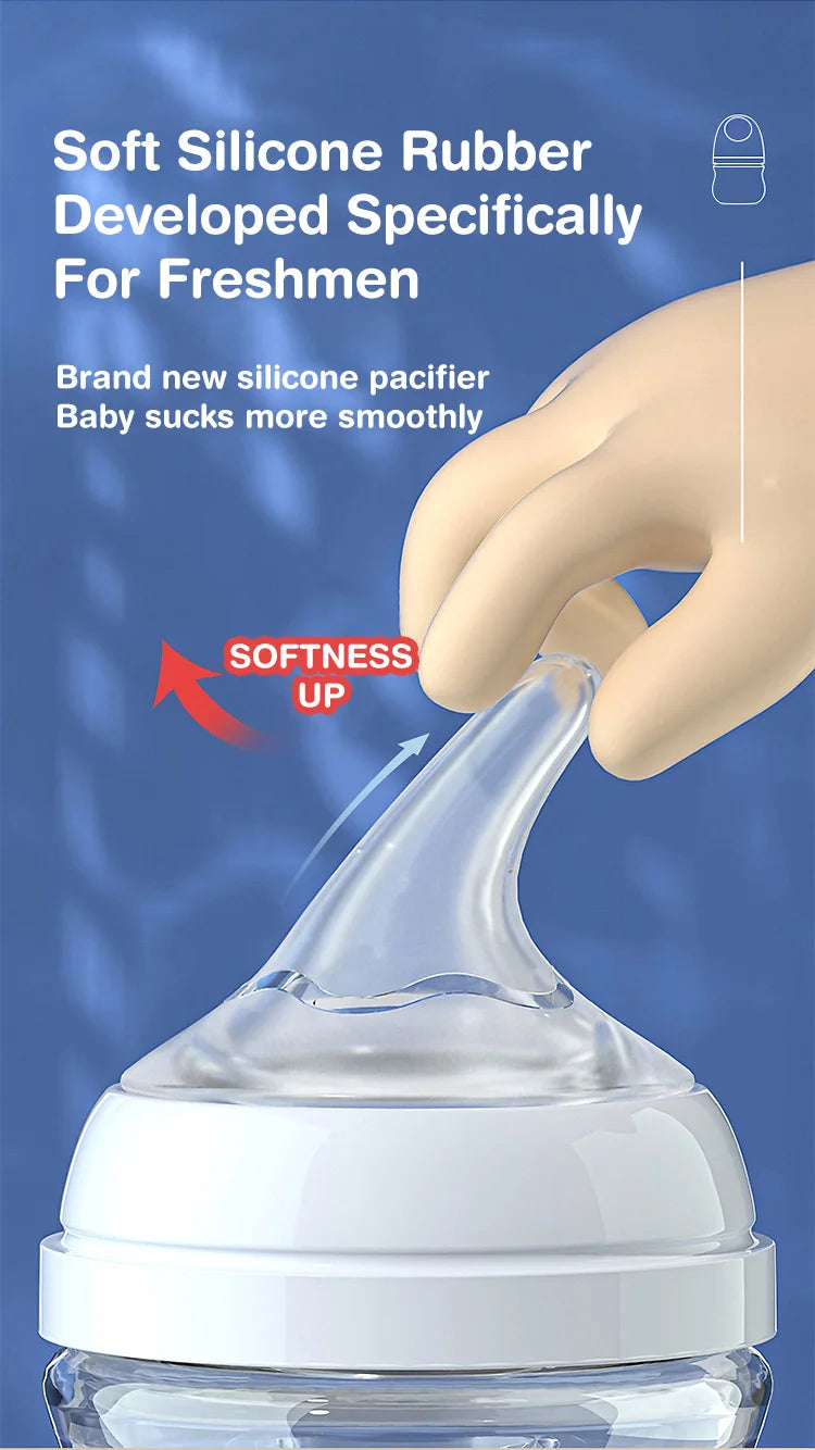 BPA-Free Glass Baby Bottle – Anti-Flatulence Newborn Feeding Bottle 90ml/160ml